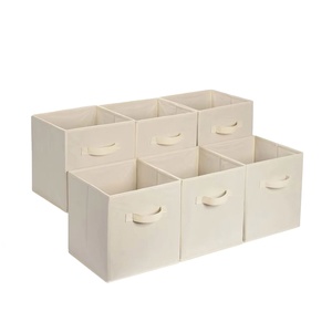 Boîte de rangement pliable en tissu non tissé de haute qualité, bac de rangement décoratif pour la maison, boîte de rangement pour organiser les dossiers à la maison - Product Image 1