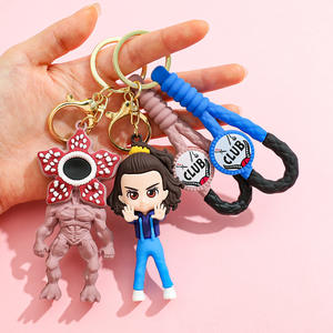 Porte-clés inspiré <span class=keywords><strong>de</strong></span> la série télévisée Stranger Things, horreur et science-fiction, figurine Eleven Will Dustin <span class=keywords><strong>Lucas</strong></span>, cadeau 2025 - Product Image 4