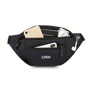Riñonera Deportiva Negra Personalizada para Hombre y Mujer, Resistente al Agua, con Correa Cruzada, Estampada, para Teléfono, Fabricante - Product Image 1
