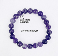 Bracelets Perles Élastiques Polies Artisanales Énergie Curative Naturelle 8mm Prix Usine Bracelet Cristal Clair pour Cadeaux