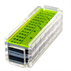 Boîte de rangement élégante en acrylique transparent pour dominos standard, idéale pour les jeux de dominos de Noël et comme cadeau. - Product Image 2