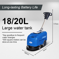 M380B Machine de nettoyage domestique petite promenade derrière l'épurateur de sol poussière de carrelage mini épurateur de sol
