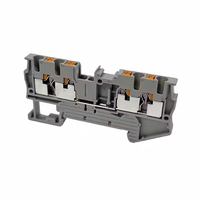 TD-2.5-4 Bornier enfichable 2.5mm Type de ressort de rail Din combiné PA66 800V 24A certifié CE