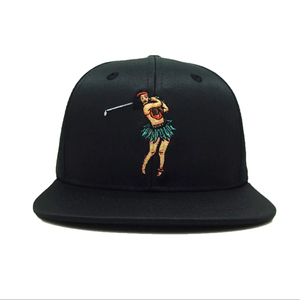 <b>Lady</b> Golfer Logo Embroidered Snapback Cap <b>Hat</b> <b>Waterproof</b> 6 Panel Sporty Golf <b>Hat</b> Flat Brim Laser Cut Drilled Hole Gorras Cap - Product Image 5