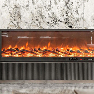 European Style Custom 1500 mm Electric <strong>Fireplace</strong> with Bluetooth Multicolored Flame and <strong>TV</strong> <strong>Unit</strong> Smart Indoor Modern Design - Product Image 2