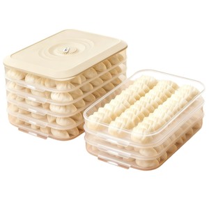 Dumpling Storage Box Multi Layer Stackable Food Grade Rectangle With Lid For Freezer Use - Product Image 2