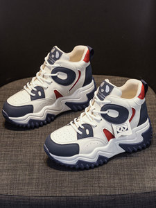 Nuove Sneakers da <span class=keywords><strong>Donna</strong></span> Autunnali alla Moda <span class=keywords><strong>con</strong></span> Lacci, <span class=keywords><strong>Scarpe</strong></span> Dad Shoes <span class=keywords><strong>Nere</strong></span> e Bianche <span class=keywords><strong>con</strong></span> <span class=keywords><strong>Suola</strong></span> Spessa, Aumento di Altezza, Stile Versatile per Camminare - Product Image 6