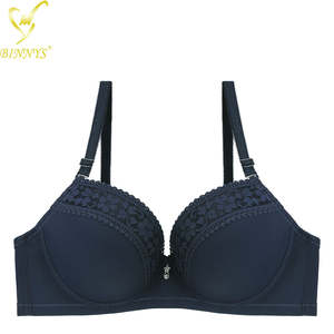 Binnys-ropa interior de copa B para mujer, sujetadores transpirables sólidos de nailon, con aros, cómoda, venta al por mayor - Product Image 3