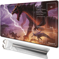 Tapis de jeu rectangulaire antidérapant personnalisé pour cartes à collectionner, best-seller transfrontalier, fabriqué en Chine, emballage en sac OPP sur commande