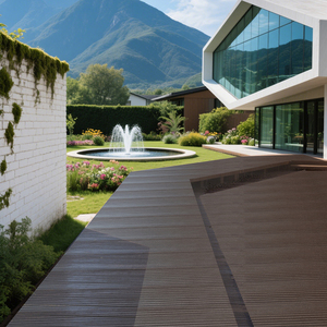 Plancher en vinyle WPC moderne de 5 mm, surface grainée, revêtement de sol extérieur, plancher hybride WPC, <span class=keywords><strong>parquet</strong></span> WPC pour balcon - Product Image 1