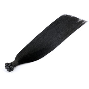 Delux Custom Logo doppio disegnato Ultra sottile Raw capelli vergini russi Genius Weft extension - Product Image 3