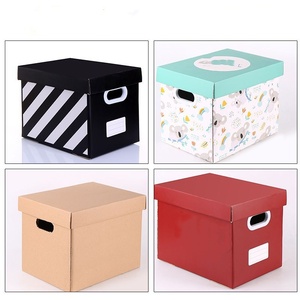 Boîte de rangement en carton rigide recyclé écologique personnalisée de grande taille, boîte d'emballage cadeau de haute qualité pour vêtements, chaussettes, livres - Product Image 6