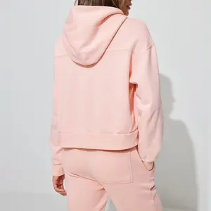 Individuelle lässige solide Freizeit Damen Streetwear für Jogginghosen Pullover übergroße Damen Hoodie und kurze Joggers Set Hersteller