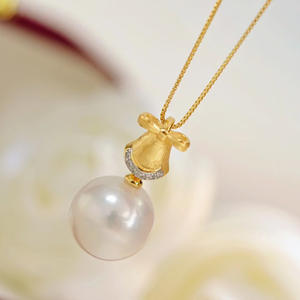 Colgante de Plata S925 con Cuentas Redondas de 8-13 mm, Accesorio Simple para Collar de Jade DIY con Base Vacía 31040, Colgantes y Dijes de Perlas - Product Image 1