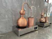 Alambic en cuivre de 10 L, alambic traditionnel pour la fabrication de whisky, chauffage électromagnétique, kit de distillation à domicile