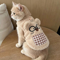 Vêtements pour chiens, veste en peluche épaisse et chaude, gilet sans manches pour chats, pour chiens de petite et moyenne taille