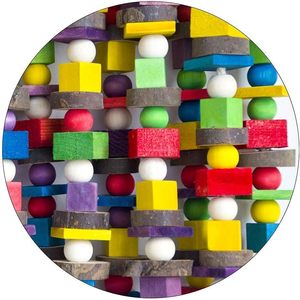 Premium multicolore blocchi di legno naturale grande uccello pappagallo masticazione e strappo giocattoli per Ara uccelli giocattoli - Product Image 3