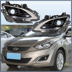 Cubierta de faro antiniebla para Hyundai Elantra 2016, embellecedor de luz delantera, material de PC, fijación con tornillos - Product Image 3