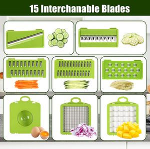 1 Pcs Multifunctional Kitchen Gadget Metal <b>Vegetable</b> <b>Chopper</b> Manual Fruit Potato Slicer Grater Stainless Steel Blade Sustainable - Product Image 2