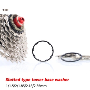 RIDERACE Rondelle de moyeu rainurée pour vélo de route, rondelle de roue libre 1/1.5/2/1.85mm, entretoises de pédalier VTT 10S 11S, joint de <span class=keywords><strong>cassette</strong></span> de volant libre - Product Image 3