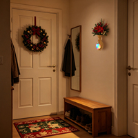 Décoration de Noël pour la maison, lampe murale rechargeable par USB, style nordique, détecteur de mouvement intérieur, sans fil, magnétique, lampe de chevet LED pour escalier