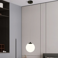 Lustre de chevet moderne de luxe pour chambre à coucher, luminaire en cristal LED à lumière chaude, suspension en fer forgé et verre pour chambre principale ou fond de télévision