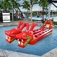 Vente en gros de bateaux-dragons gonflables pour 6 personnes, course de bateaux-dragons, jeux de construction d'équipe pour sports nautiques, accessoire de souffleur de modèles en PVC