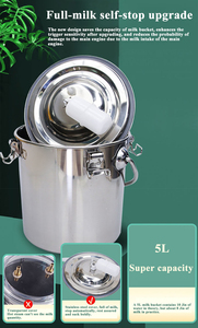 Mungitrice Elettrica 5L <span class=keywords><strong>per</strong></span> <span class=keywords><strong>Capre</strong></span>/Bovini 220V, Mungitrice Pulsante con Secchio in Acciaio Inox e Pompa a Vuoto - Product Image 6