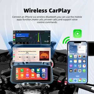 Xe Máy caplay 7 "Màn hình cảm ứng kép máy ảnh ghi Bảng điều khiển không thấm nước Carplay Android điều hướng tự động - Product Image 2