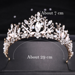 Diadema de Cristal Blanco Brillante <span class=keywords><strong>para</strong></span> Novia, Tiara de Metal con Pedrería <span class=keywords><strong>para</strong></span> Novias, Corona de Aleación <span class=keywords><strong>para</strong></span> <span class=keywords><strong>Boda</strong></span>, Corona Personalizada - Product Image 5