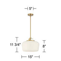 Luminaire suspendu SIMIG, style vintage français minimaliste, en verre et laiton, avec douille E26, pour salle à manger, bar, maison d'hôtes, cuisine, table à dîner