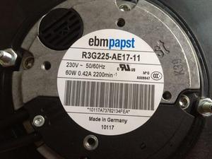 ebmpapst R3G225-AE17-11 R3G225-AE17-C01 /03 230V AC Purificador de Aire con Motor de Conversión de Frecuencia EC, Ventilador Centrífugo de Refrigeración - Product Image 4