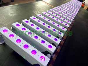 Barre de projecteur LED sans fil DMX 6-en-1 RGBW UV 18W (6 pièces) à piles pour scène et concert avec télécommande filaire - Product Image 4