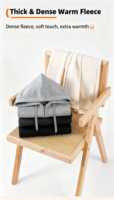 Automne/Hiver Fermeture éclair unie élégante 705 #   Sweat-shirt à capuche double couche en mélange de coton 400g, doublé en polaire, unisexe