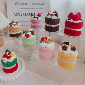 Venta al por mayor de velas perfumadas en forma de pastel cera de soja decoración novedad velas lujo Etiqueta Privada aroma vela creativa para fiesta vacaciones - Product Image 6