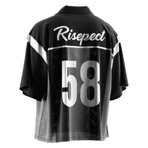 Camiseta de Fútbol Americano Retro Personalizada con Cuello Polo, Estilo Holgado, con Tejido de Malla Transpirable y Tejido de Punto Brillante - Product Image 6