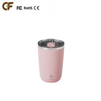 Tasse à mélanger électrique intelligente en acier inoxydable de 350 ml avec logo personnalisé, mélangeur de café et de lait magnétique à agitation automatique