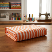 Nouveau Tissu en Coton Indien Imprimé Floral Orange Léger et Écologique pour Robes, Sacs pour Filles et Garçons, et Décoration Intérieure