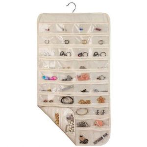 Organizador Colgante de Doble Cara con 80 Bolsillos para Joyas, Collares, Pendientes y Pulseras, con Gancho Giratorio - Product Image 2