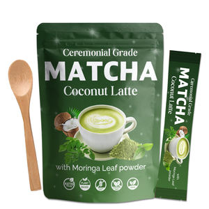 Latte au matcha au lait de coco, boisson au matcha saveur coco, <span class=keywords><strong>poudre</strong></span> de matcha de qualité cérémoniale 5A avec <span class=keywords><strong>poudre</strong></span> de feuilles de <span class=keywords><strong>moringa</strong></span> - Product Image 1