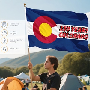 Colorado 150e verjaardagsvlag 5x3 ft wit en blauw gestreept staatsverjaardagsvlag met messing oogjes voor Onafhankelijkheidsdag - Product Image 4