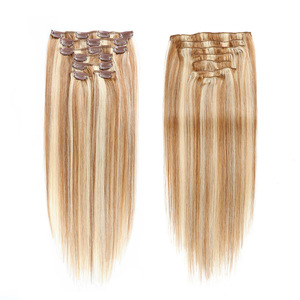 Extensions de cheveux humains vierges russes 100% Remy à clipser, invisibles, vente <span class=keywords><strong>en</strong></span> gros - Product Image 2