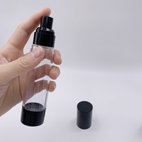 Botella de Spray con Bomba Airless de 15ml, 30ml, 50ml, 80ml, 100ml, Envase de Plástico PP para Suero Cosmético, Loción, en Negro, Dorado y Plateado
