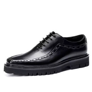 Chaussures habillées en cuir pour hommes, style Oxford camouflage, à bout pointu, respirantes, à enfiler, haut de gamme, faites à la main, décontractées, légères pour l'automne - Product Image 5