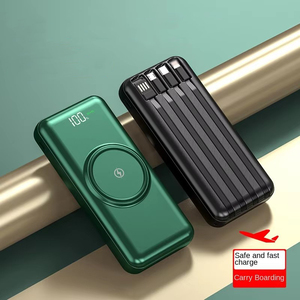 Grande capacità 20000 mA ricarica Wireless portabile cavo <span class=keywords><strong>di</strong></span> ricarica incorporato Power Bank Self-Belt Power per la condivisione <span class=keywords><strong>di</strong></span> telefoni cellulari - Product Image 2