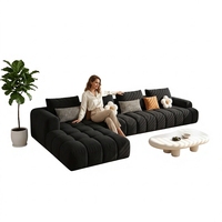 Ensemble de canapés modulaires de style simple et moderne, design en forme de L, rembourrés en éponge, doux et confortables pour la maison et l'hôtel