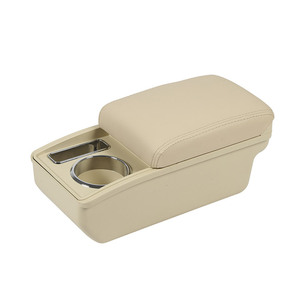 Vtear Bracciolo Anteriore in ABS con Porta USB e Portabicchieri, Vano Portaoggetti Interno per <span class=keywords><strong>Skoda</strong></span> <span class=keywords><strong>Rapid</strong></span> 2013-2018, <span class=keywords><strong>Accessori</strong></span> Auto - Product Image 4