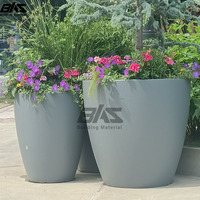 Pots à fleurs modernes en aluminium les plus vendus, grands bacs rectangulaires d'extérieur, revêtement époxy, trou de drainage, durables, pour la maison et le balcon