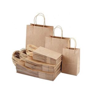 Bolsas de Compra Personalizadas de Papel Kraft Marrón - Product Image 1