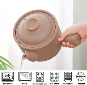 Casserole de médecine chinoise <span class=keywords><strong>en</strong></span> faïence non émaillée classique 3.17QT/3L Pot de haricots <span class=keywords><strong>en</strong></span> céramique <span class=keywords><strong>en</strong></span> <span class=keywords><strong>terre</strong></span> <span class=keywords><strong>cuite</strong></span> naturelle couvercles <span class=keywords><strong>en</strong></span> émail Pot <span class=keywords><strong>en</strong></span> argile pour - Product Image 1